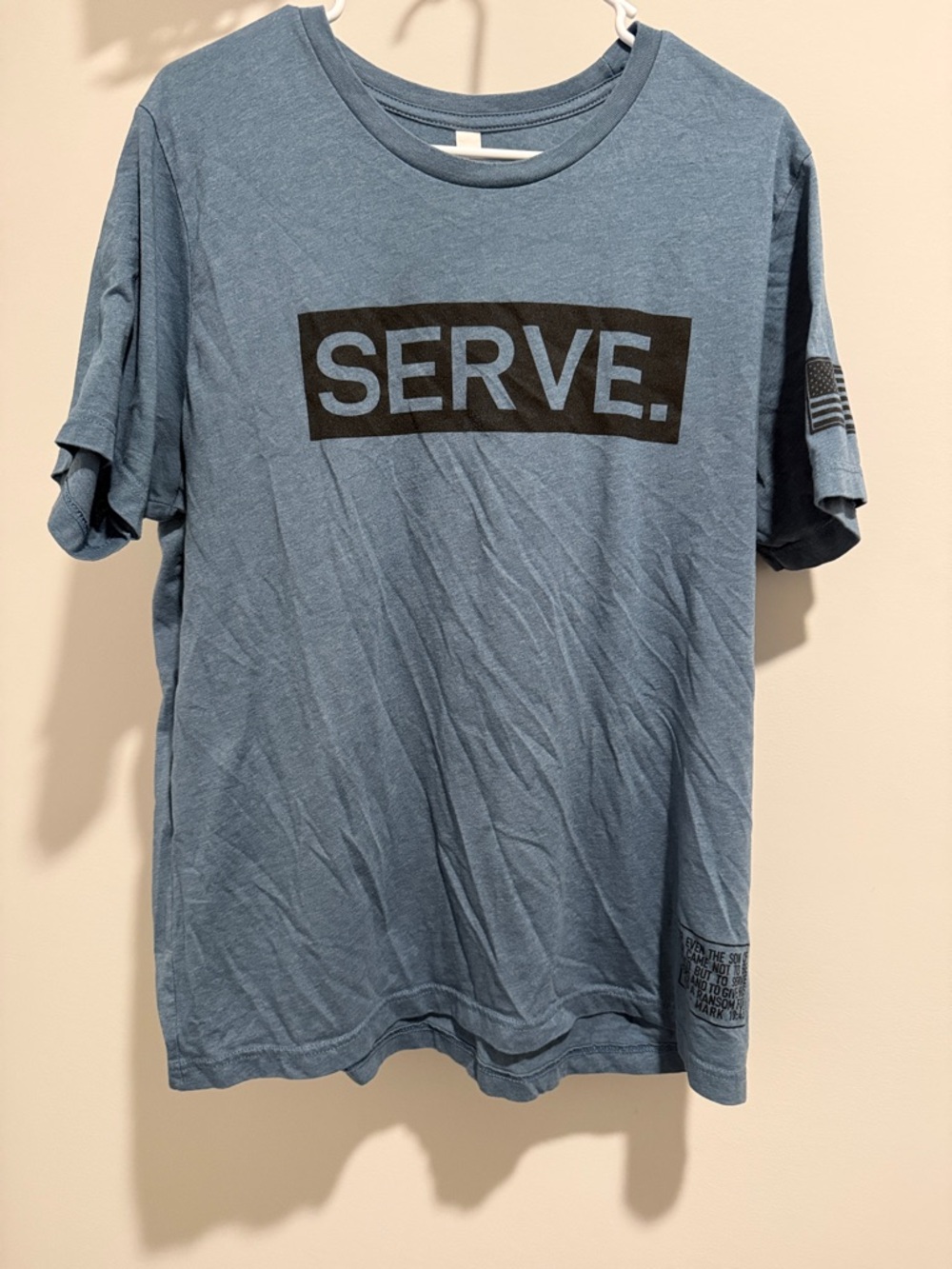 Bella Canvas Blue "SERVE." Short Sleeve Men's Tee